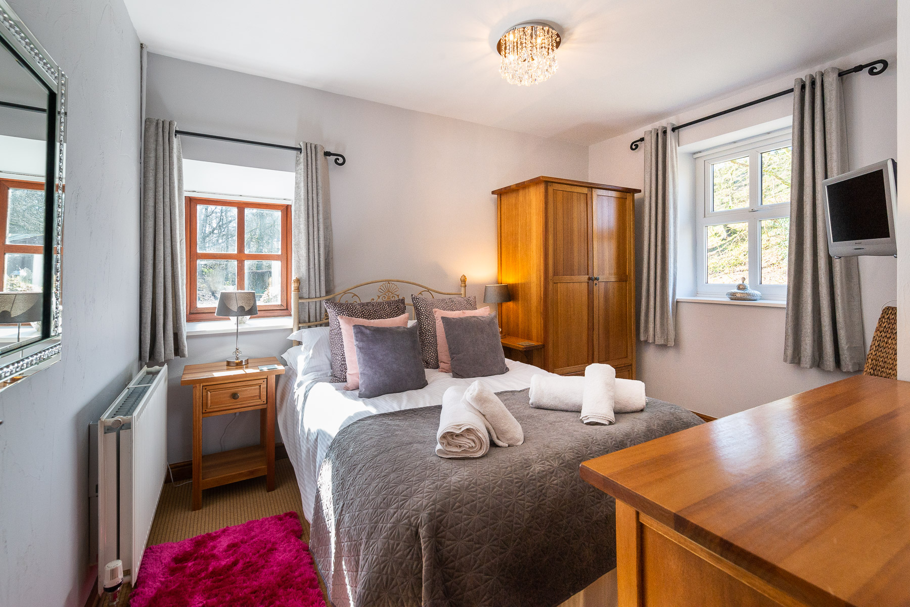 Saddlery bedroom. A boutique Luxury holiday cottage in Lancashire.